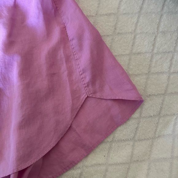 Womens No Iron Linen Shirt Iris Blossom - Picture 5 of 5